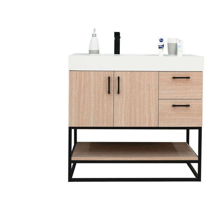 Solana Natural Oak 36" Bathroom Cabinet