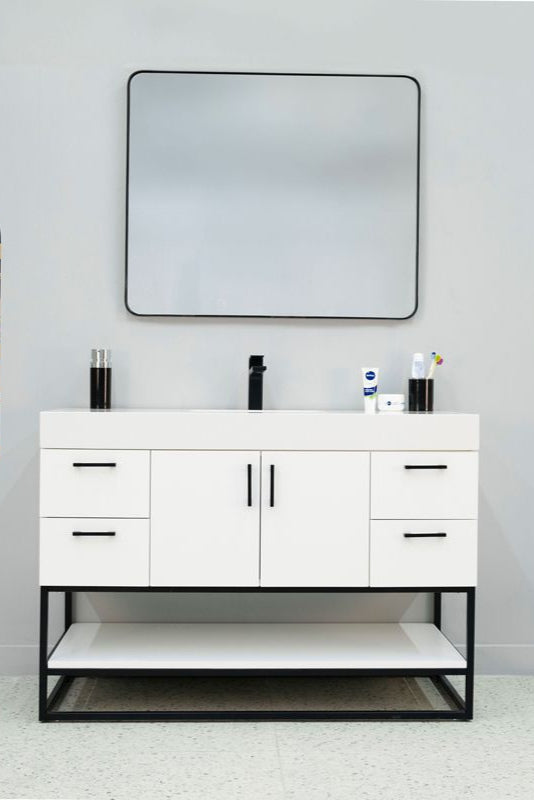 Solana White 48" Bathroom Cabinet