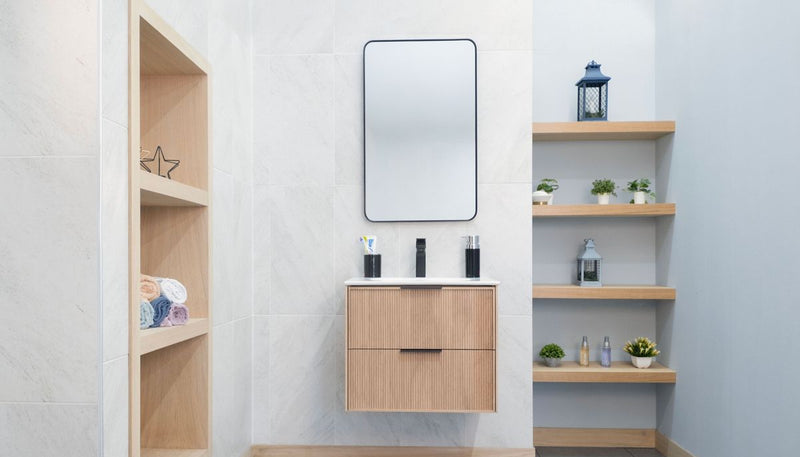 Sorrento Natural Oak 24" Bathroom Cabinet