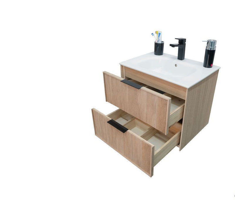 Sorrento Natural Oak 24" Bathroom Cabinet