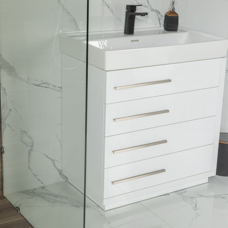 Adora 32" Bright White Bathroom Cabinet