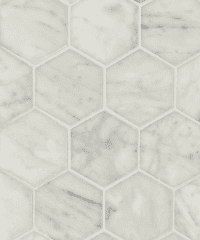 Hexagon 2″ – Bianco Carrara – Honed