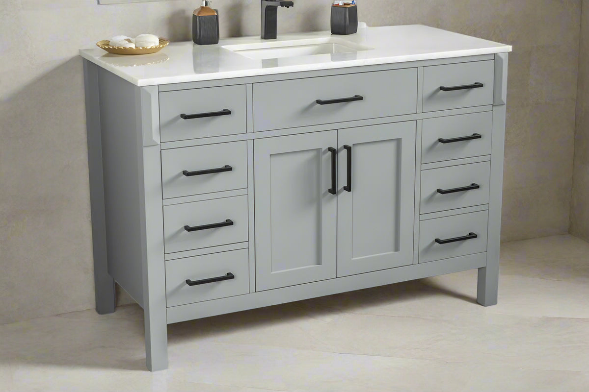 Fawna 48" Gray Bathroom Cabinet