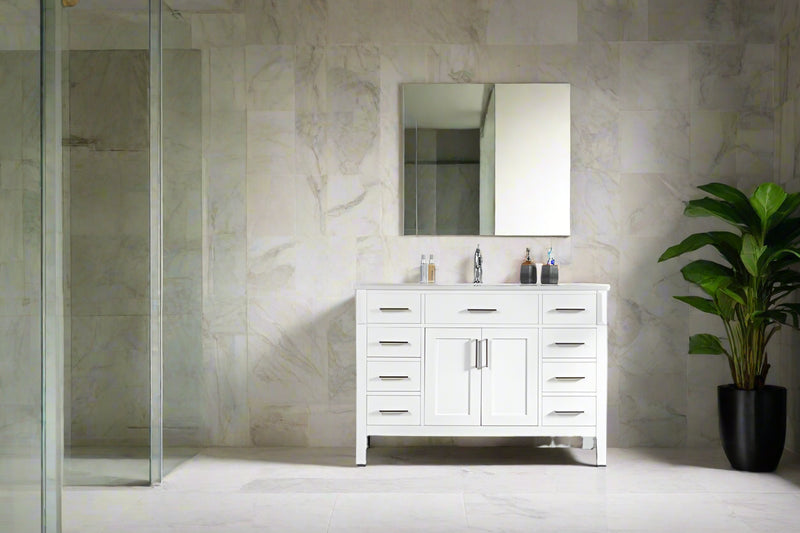 Fawna 48" White Bathroom Cabinet