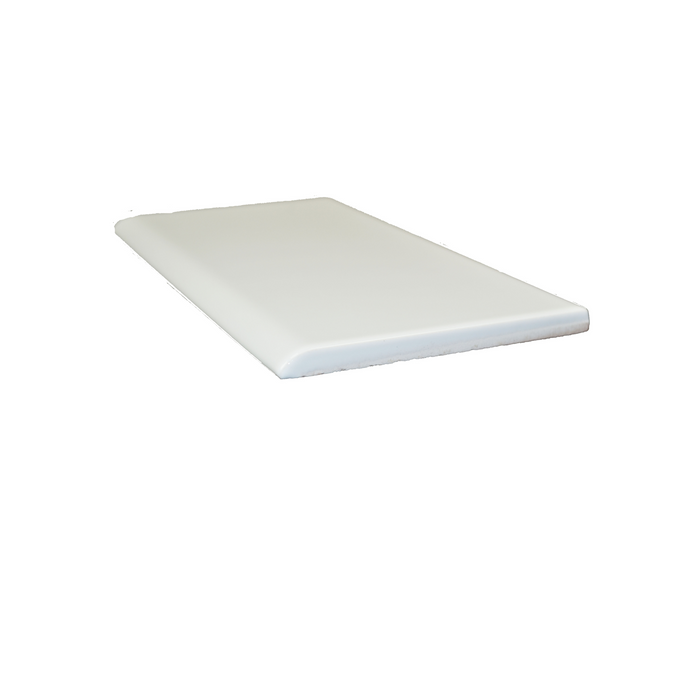 Streamline White #310 Bullnose (6" Side) Cap  3" x 6"