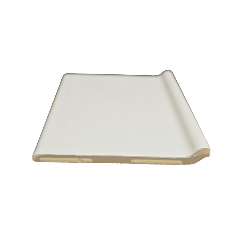 4" x 6" Ice White Tile Cove Base Trim