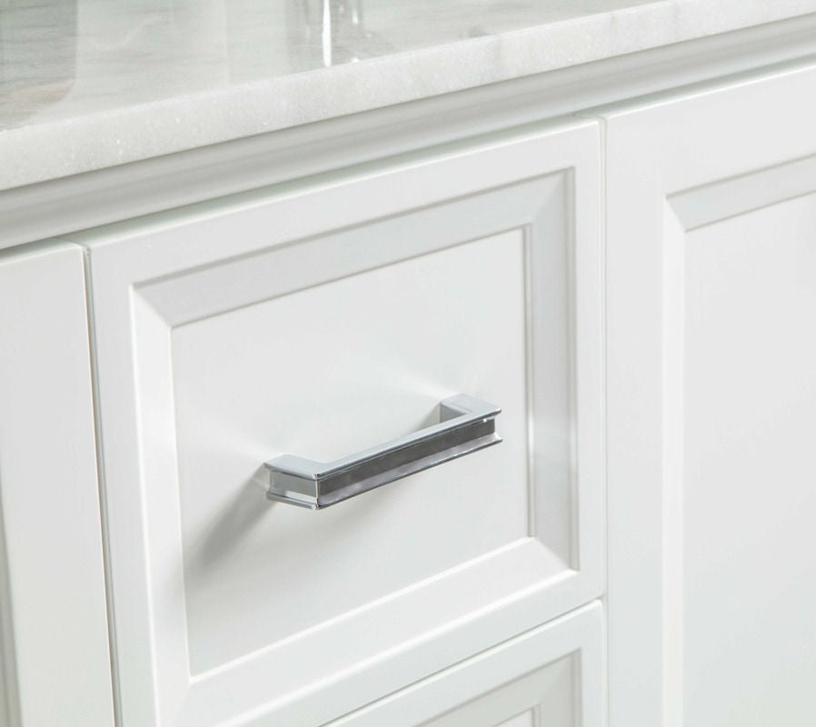 Isabel 72" White Double Bowls Bathroom Cabinet