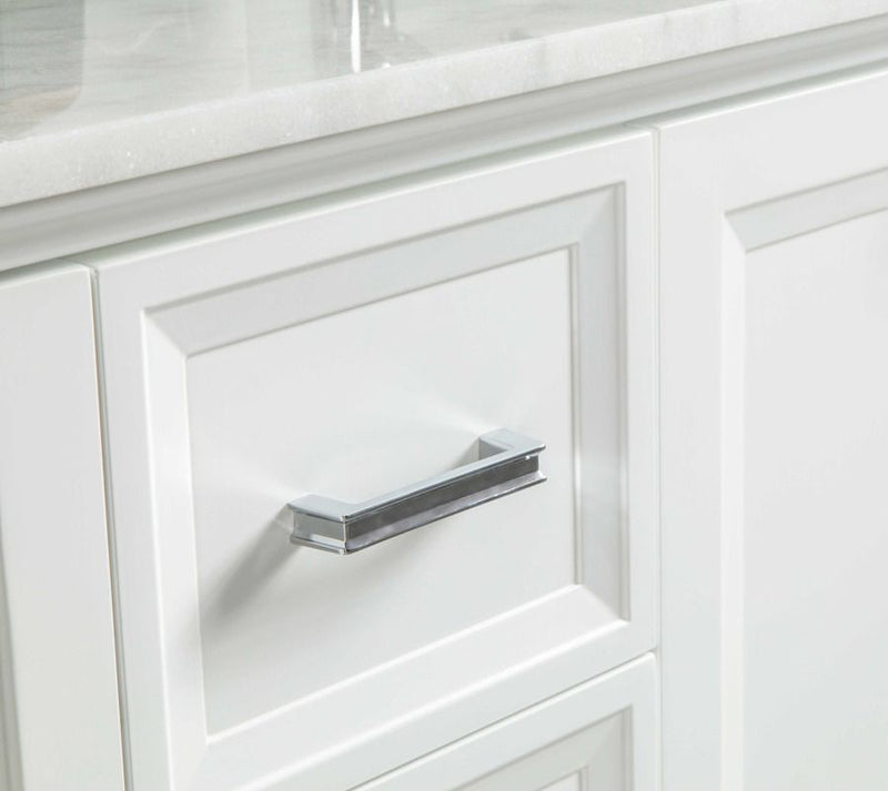 Isabel 72" White Double Bowls Bathroom Cabinet