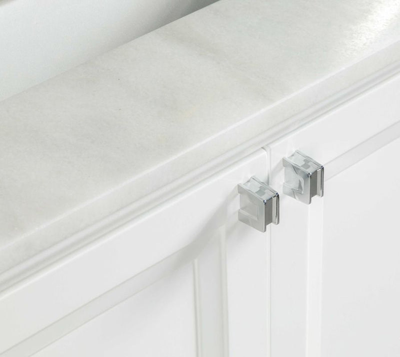 Isabel 72" White Double Bowls Bathroom Cabinet
