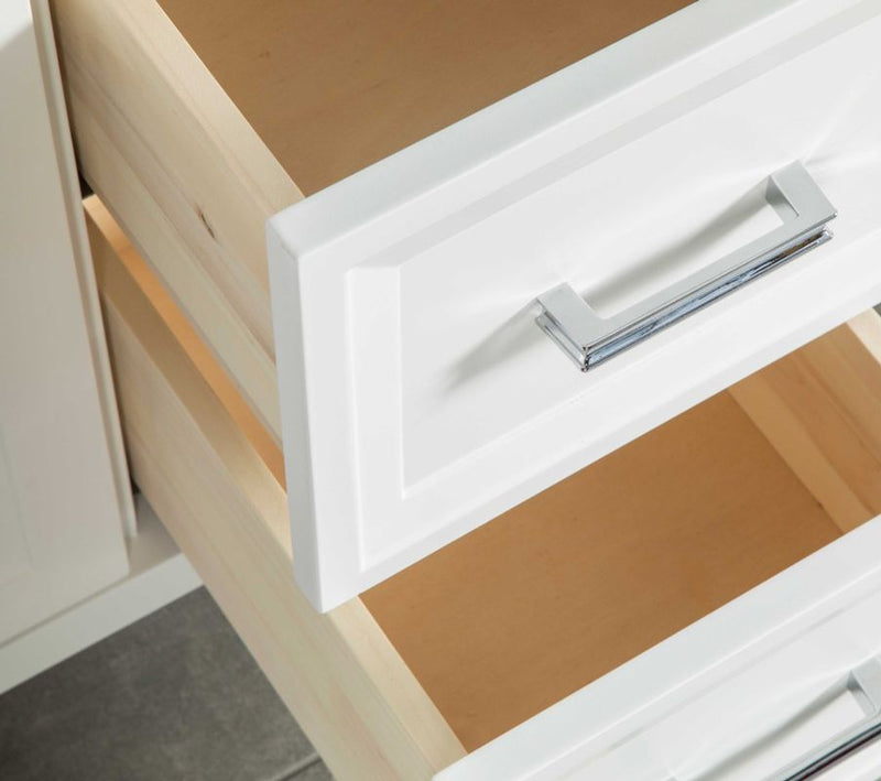 Isabel 72" White Double Bowls Bathroom Cabinet