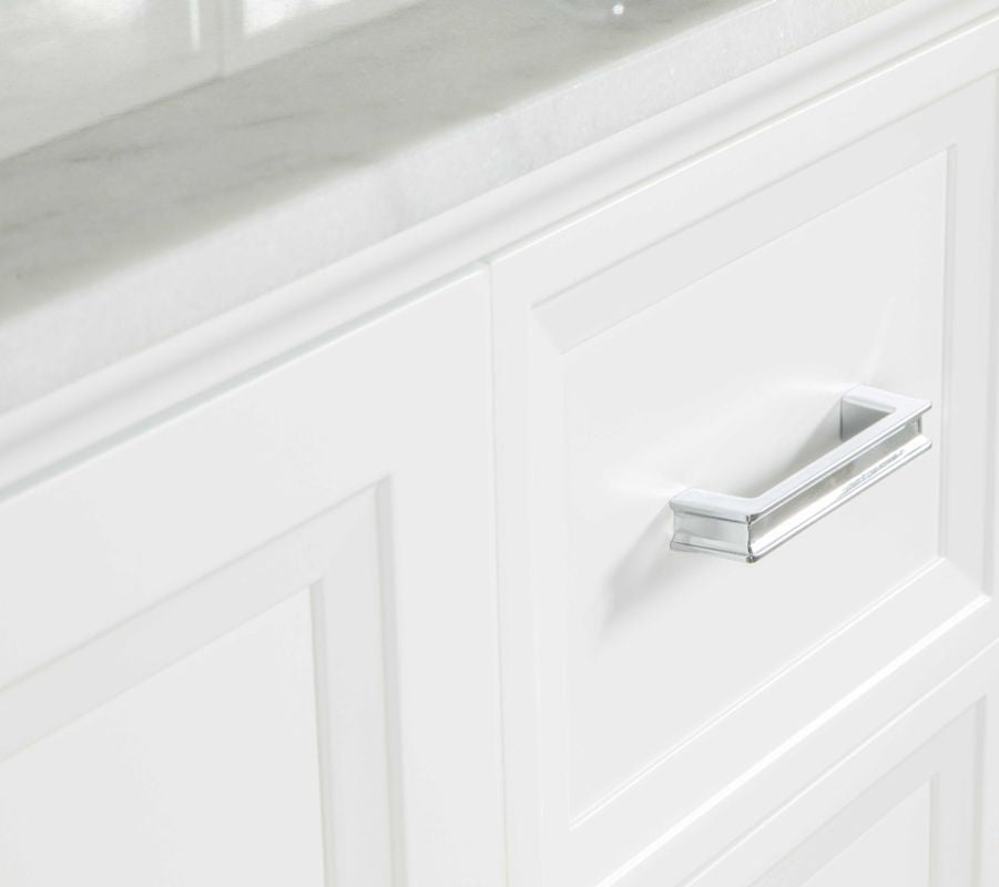Isabel 72" White Double Bowls Bathroom Cabinet