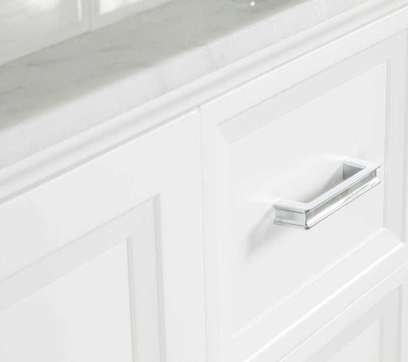 Isabel 72" White Double Bowls Bathroom Cabinet