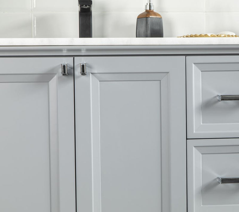 Isabel 60" Gray Double Bowls Bathroom Cabinet