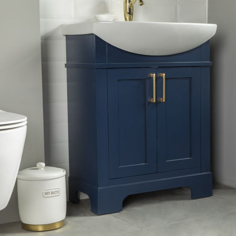 Luna 25" Navy Blue Bathroom Cabinet