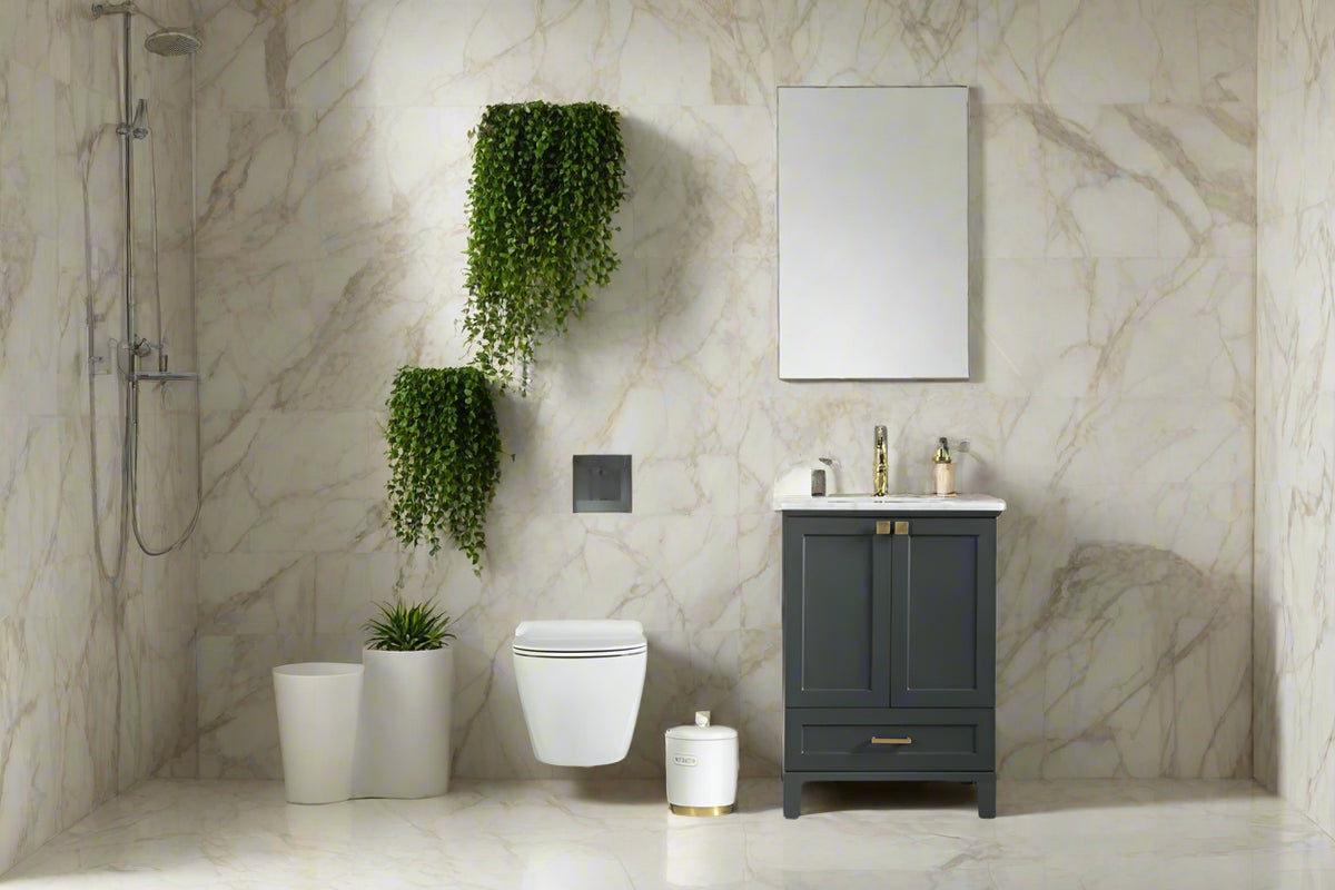 Paloma 24" Dark Gray Bathroom Cabinet