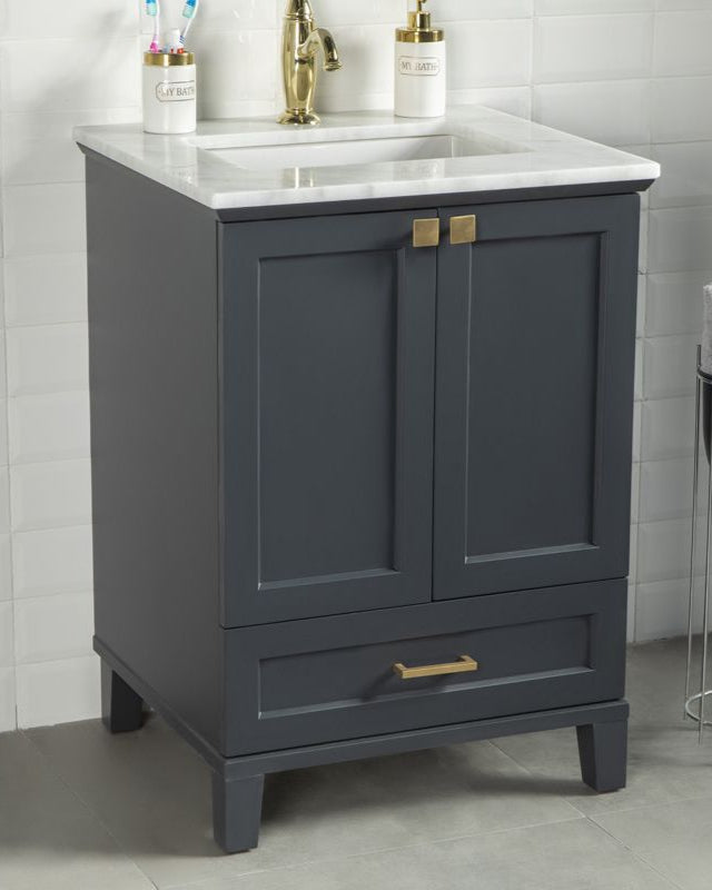 Paloma 24" Dark Gray Bathroom Cabinet