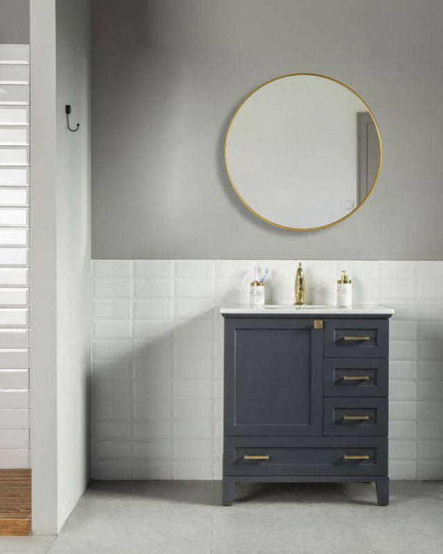 Paloma 30" Dark Gray Bathroom Cabinet