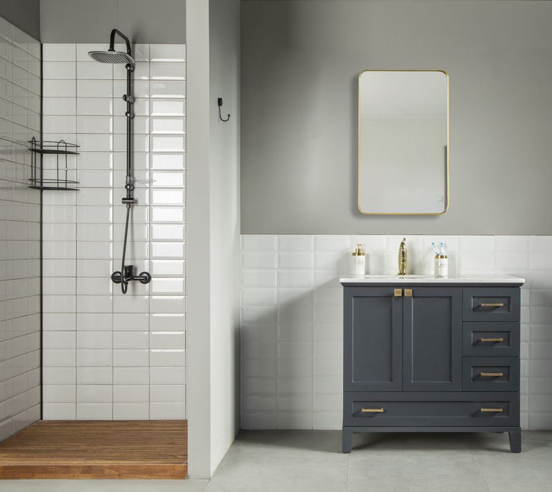 Paloma 36" Dark Gray Bathroom Cabinet