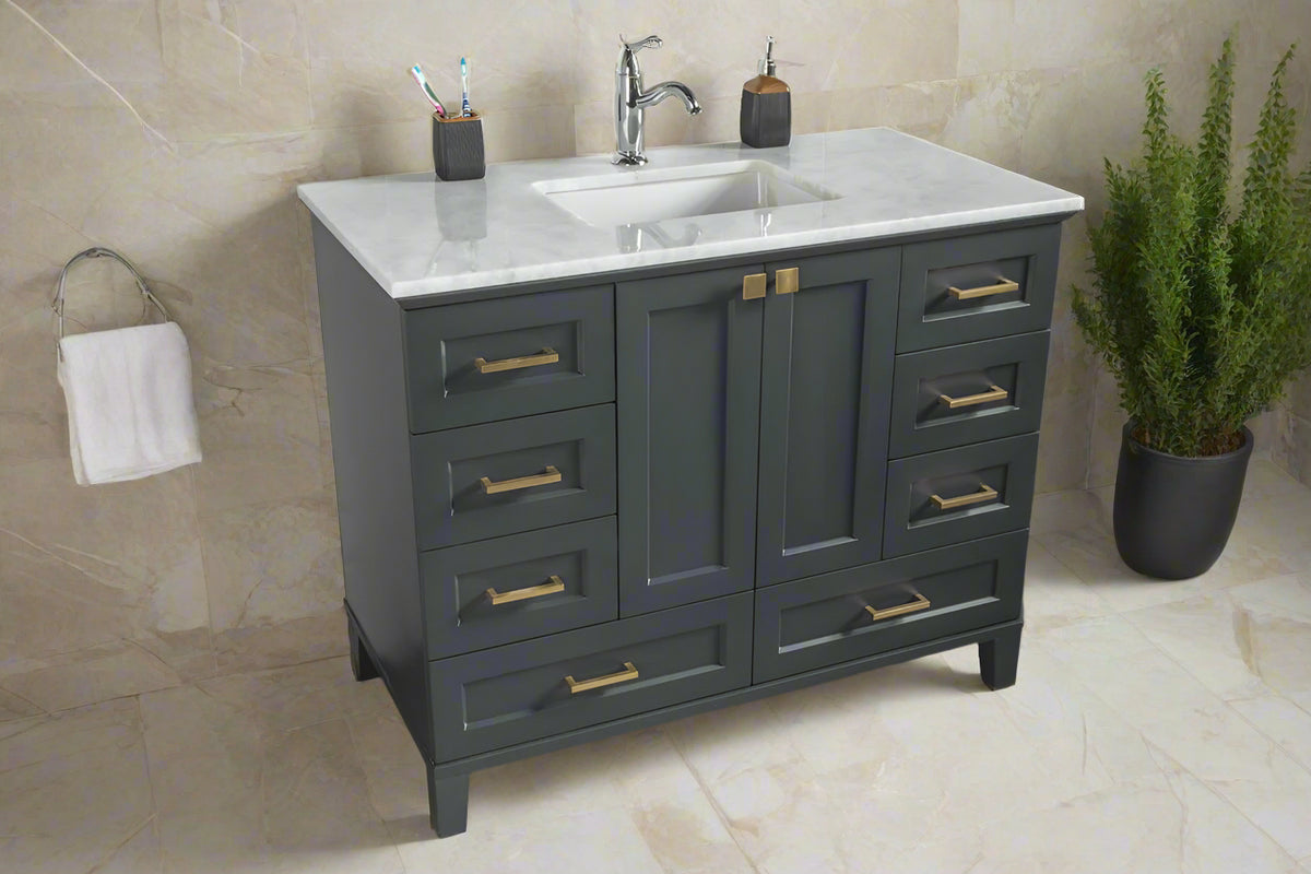 Paloma 42" Dark Gray Bathroom Cabinet