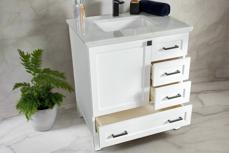 Paloma 30" White Bathroom Cabinet