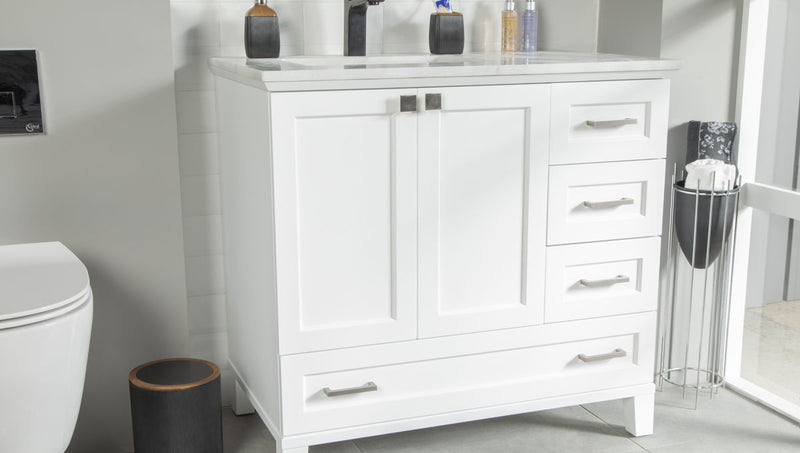 Paloma 36" White Bathroom Cabinet