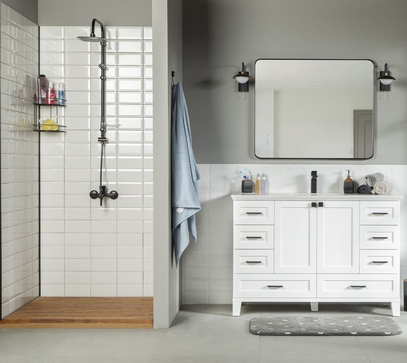 Paloma 48" White Bathroom Cabinet