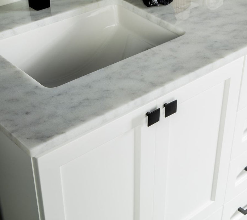 Paloma 60" White Double Bowls Bathroom Cabinet