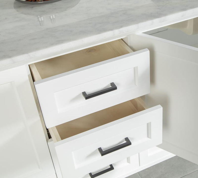 Paloma 72" White Double Bowls Bathroom Cabinet