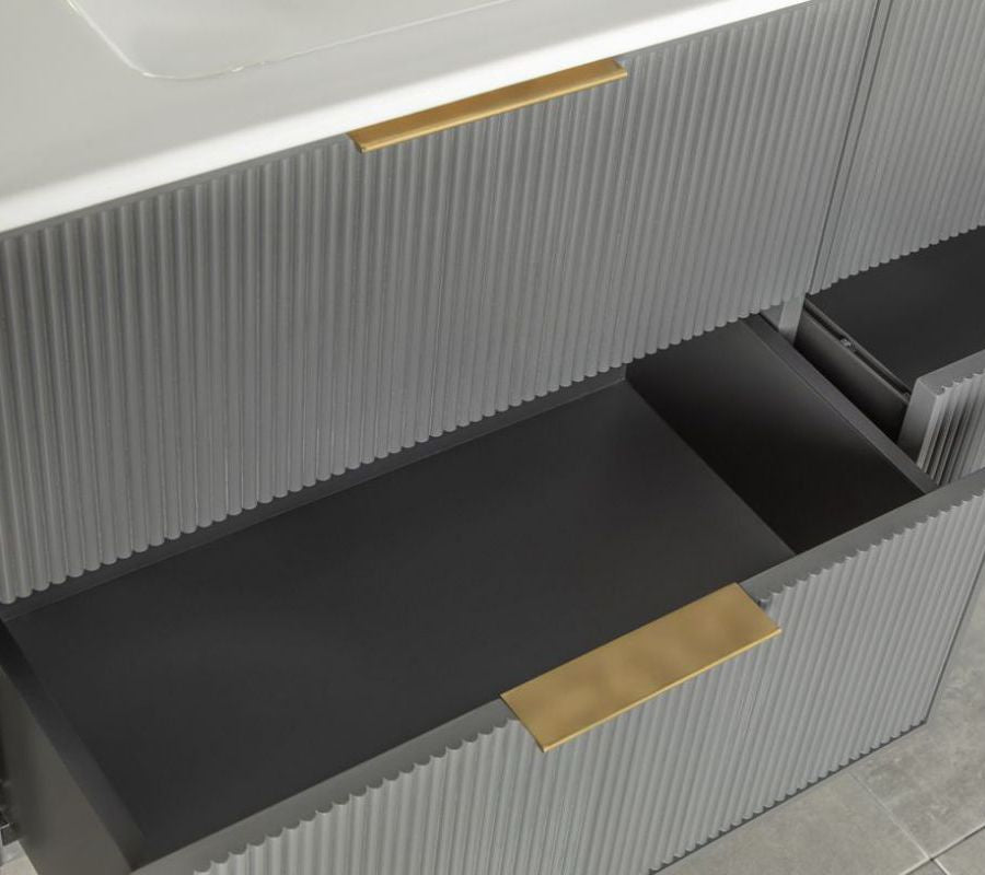 Sorrento Pepper 48" Double Bowls Bathroom Cabinet