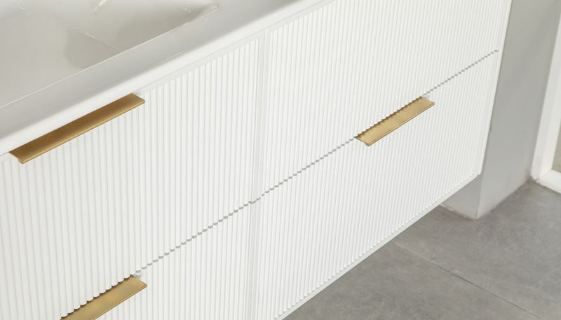 Sorrento White 48" Double Bowls Bathroom Cabinet