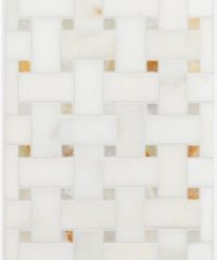 Basketweave – Calacatta Oliva | White Onyx With Rust