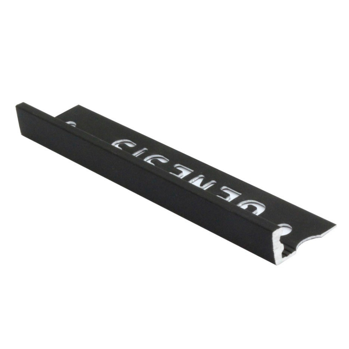 1/2" x 8' Metal Trim L Shape Black (12mm)