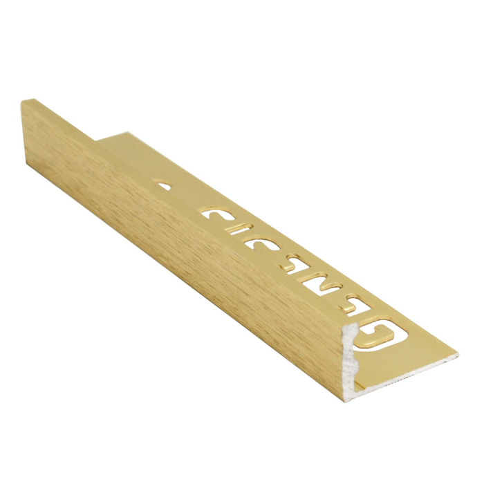 3/8" x 8' Metal Trim L Shape Brushed Gold (10mm)