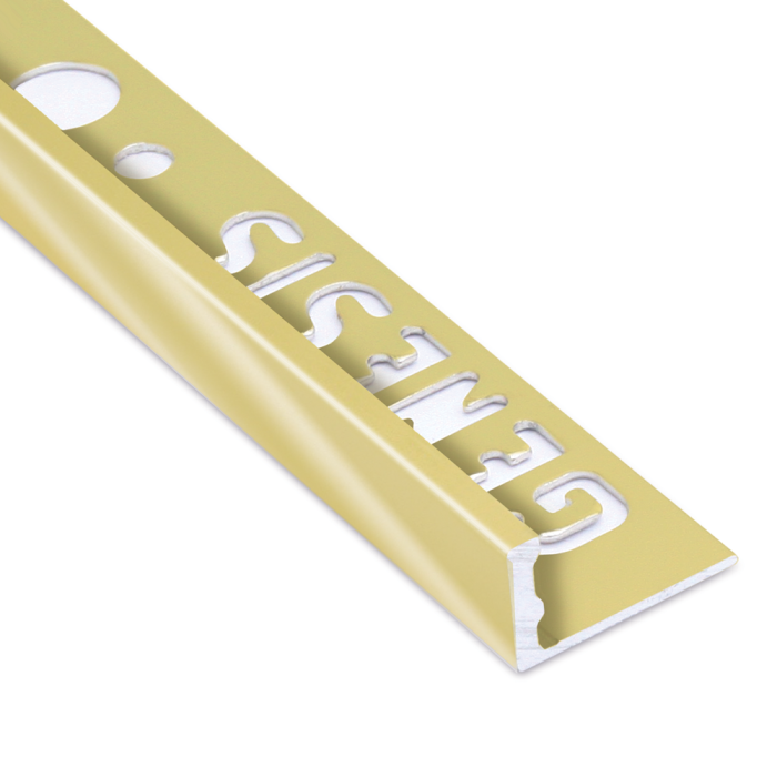 3/8" x 8' Metal Trim L Shape Gold (10mm)