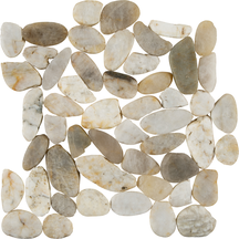 Pebbles White Snowball Flat 12x12