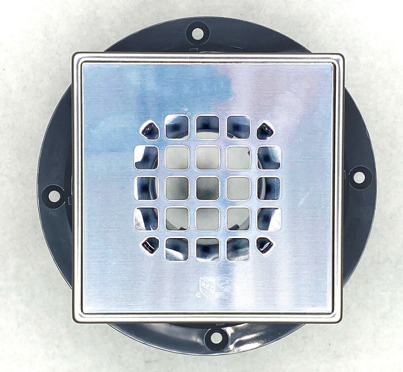 PVC SHOWER DRAIN SQUARE - STAINLESS STEEL