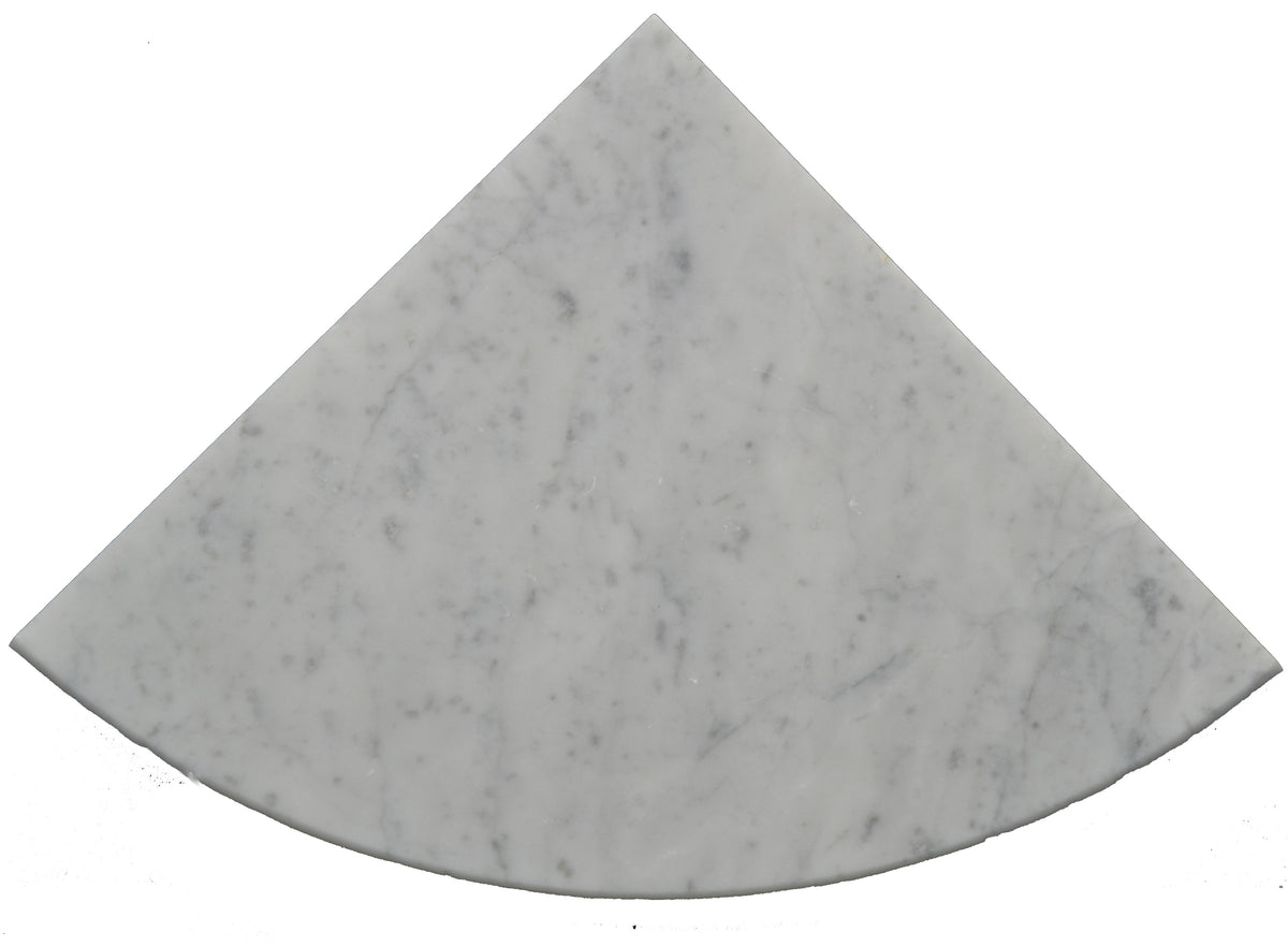 Corner Shelf - Polished Carrara - 9" x 9"