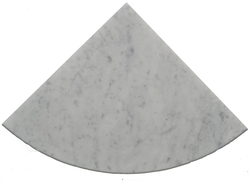 Corner Shelf - Polished Carrara - 9" x 9"
