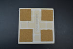 6 Ceramic White Tiles Glazed 6 x 6 with Cork Backing Pads