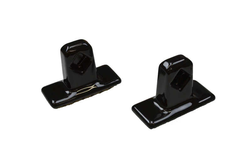 Towel Bar Set - Black 4"x2" - Thinset Mount