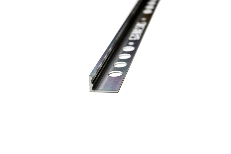 3/8" x 8' Metal Trim L Shape Silver (10mm)