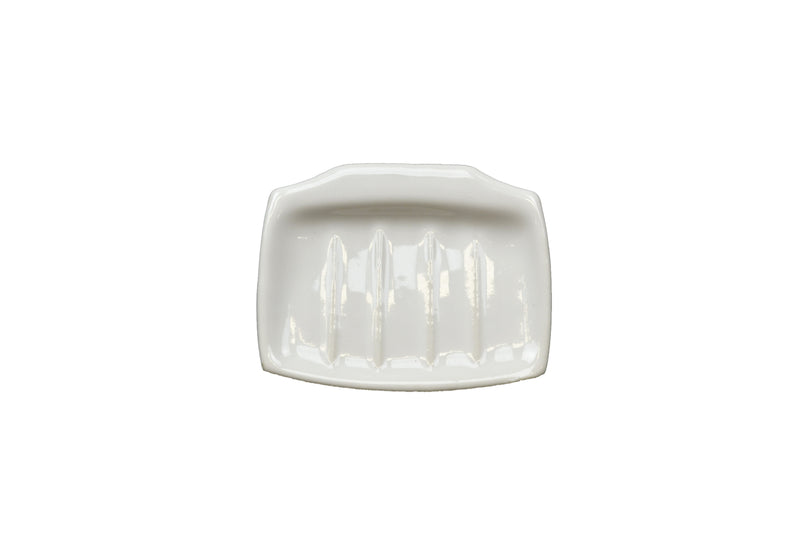 Sink Soap Dish - White 4 3/8" x 3 1/2" - Clip-on Mount
