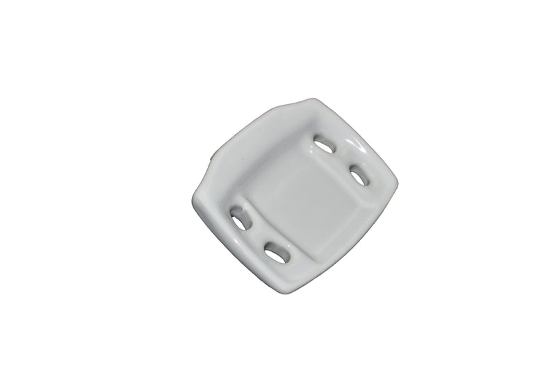 Tooth and Tumbler - White 4 3/8" x 3 1/2" - Clip-on Mount