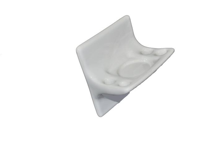 Tooth and Tumbler - White 4" x 4" - Thinset Mount