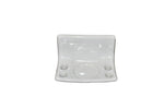 Tooth and Tumbler - White 4" x 4" - Thinset Mount