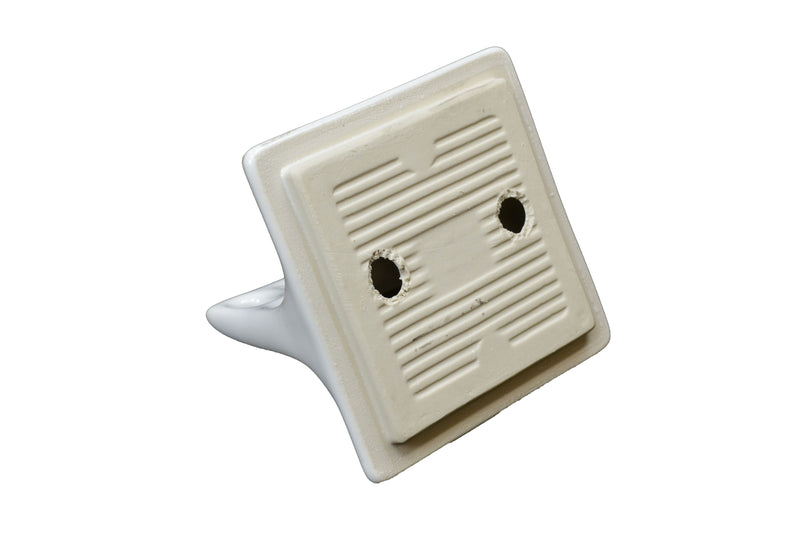 Tooth and Tumbler - White 4" x 4" - Thinset Mount