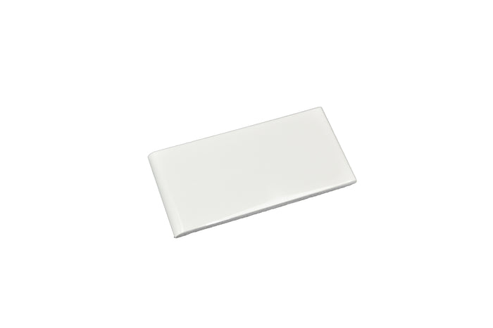 Streamline White #310 Bullnose (3" Side) Cap  3" x 6"