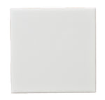 12 Ceramic White Tiles Glazed 4 1/4 x 4 4/14 with Cork Backing Pads