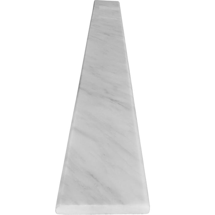 24" x 4" x 5/8" White Carrara Saddle