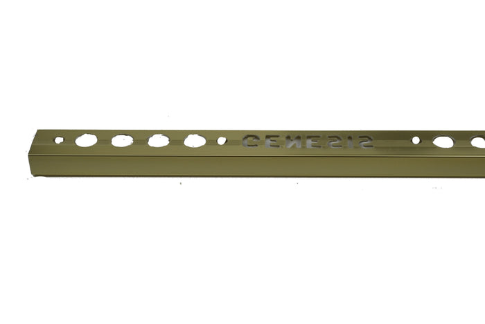3/8" x 8' Metal Trim L Shape Gold (10mm)